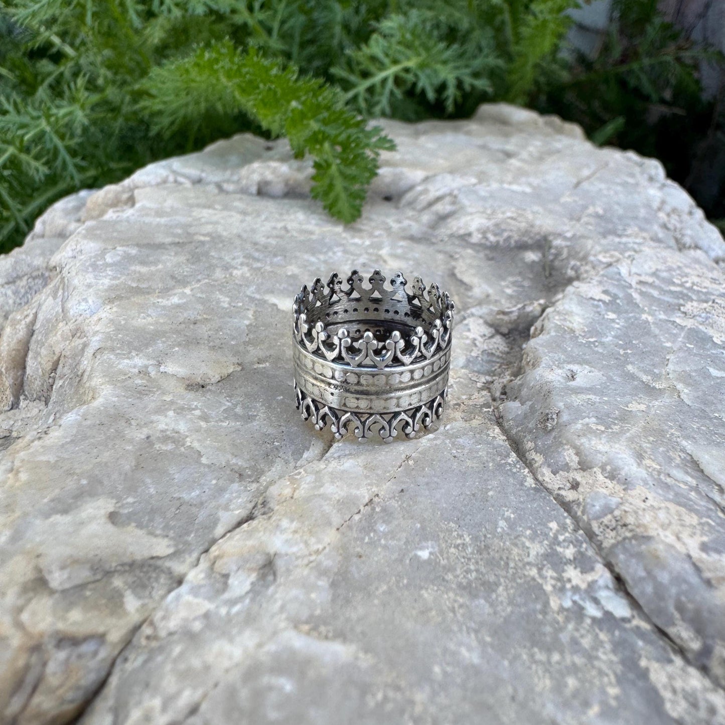 sterling silver gothic lace pinky ring (size 2.75)