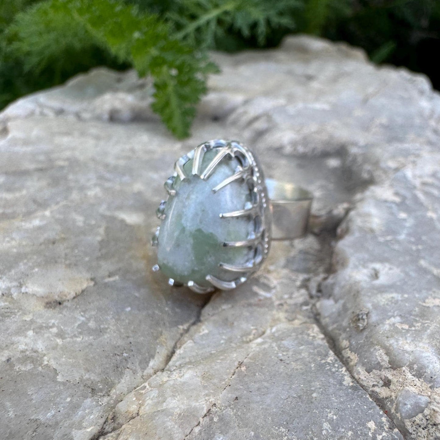 serpentine sterling silver ring (size 7)