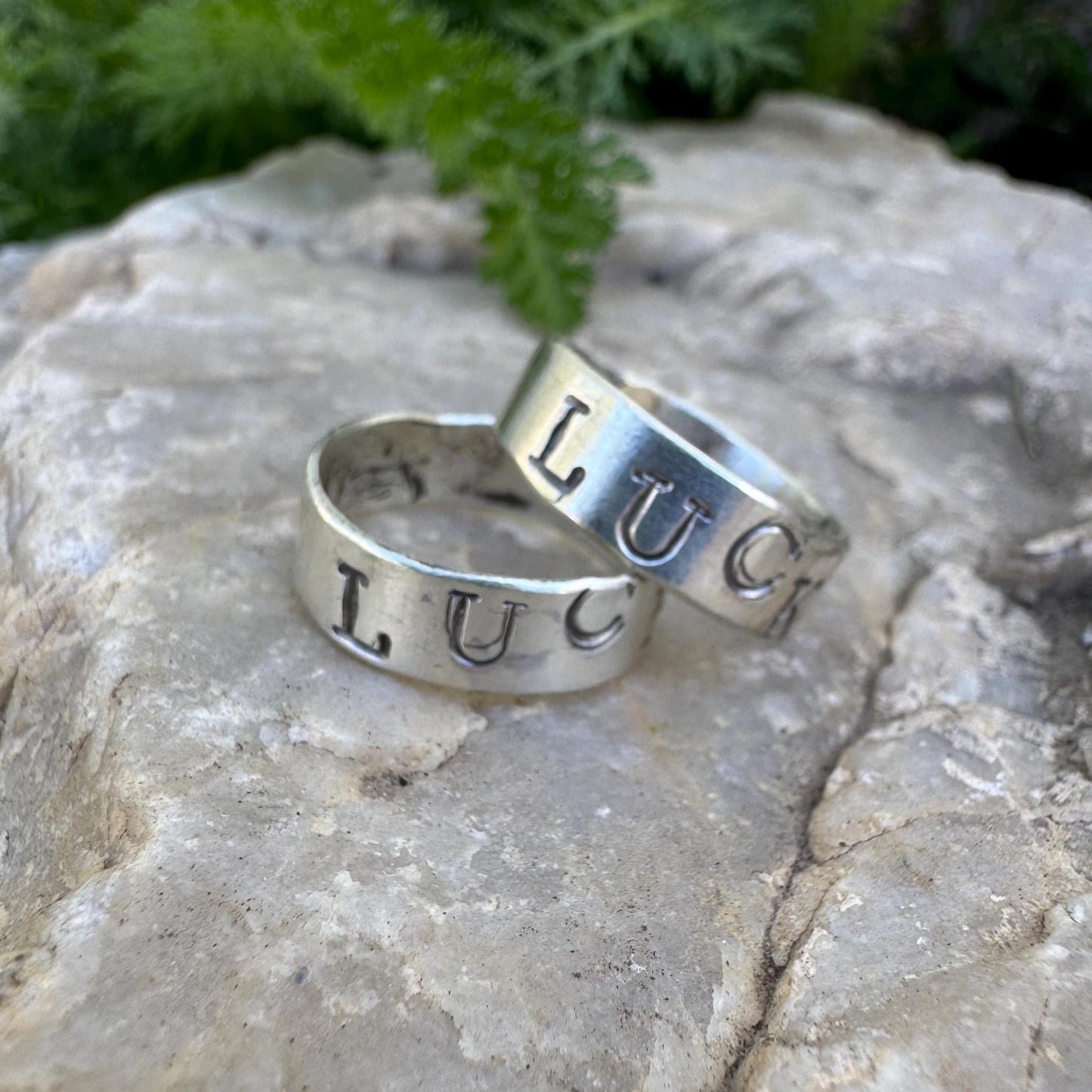 sterling silver lucky stackers (size 5.25)