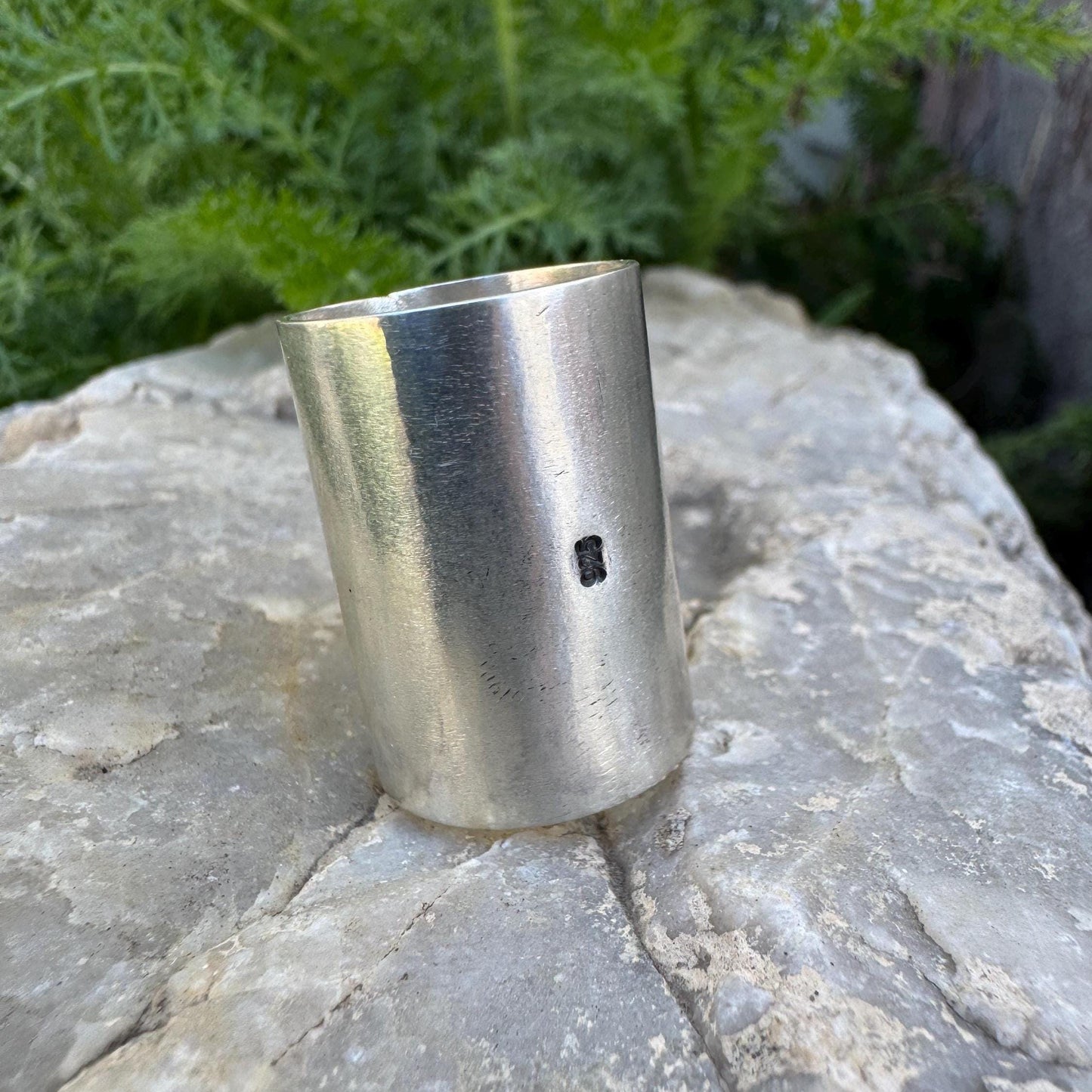 sterling silver guitar slide or big cuff ring (size 8)