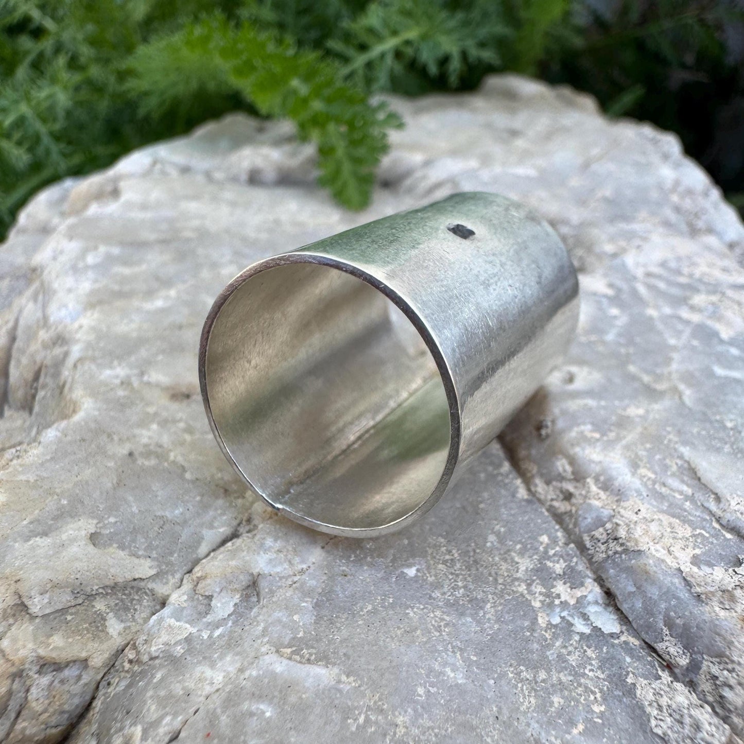 sterling silver guitar slide or big cuff ring (size 8)
