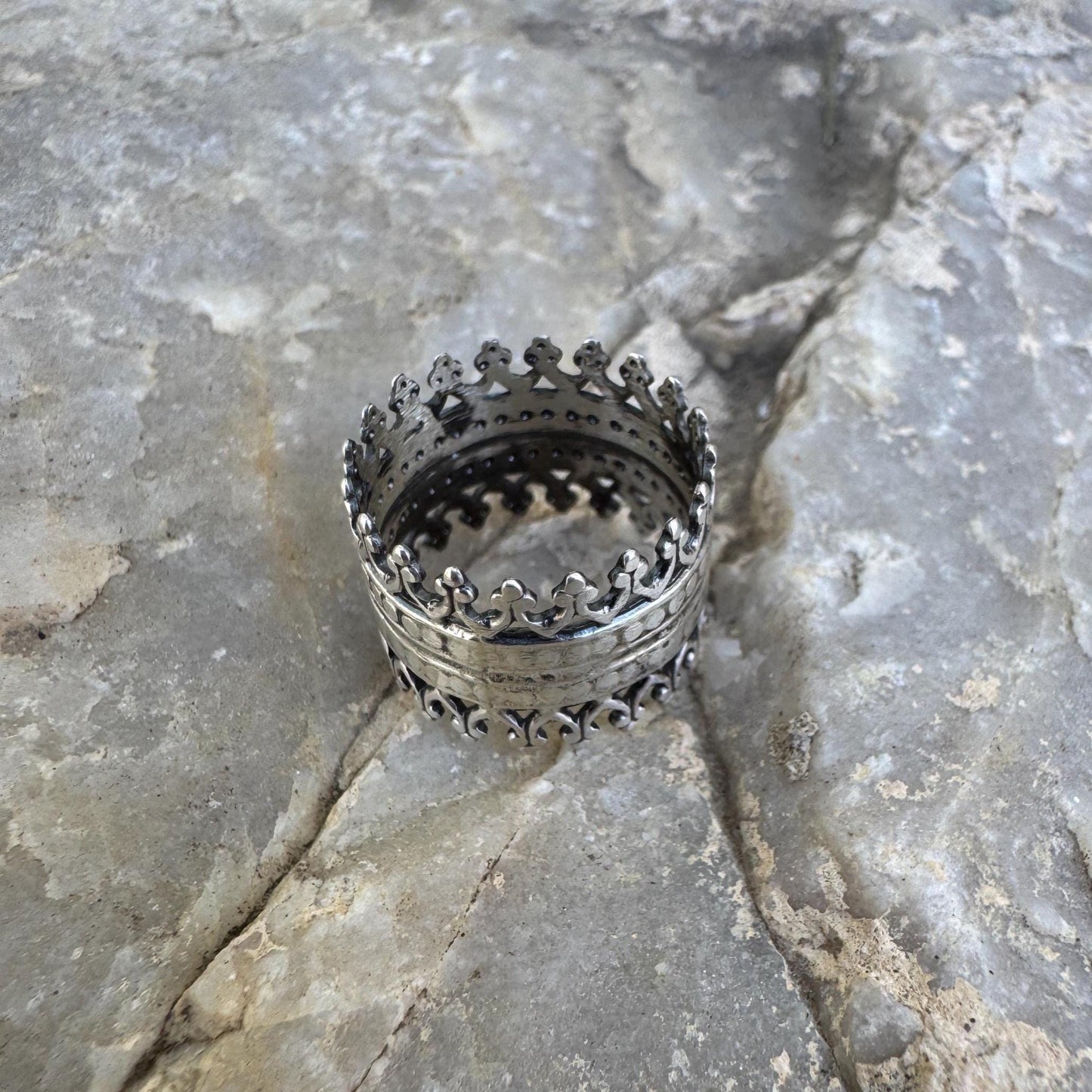 sterling silver gothic lace pinky ring (size 2.75)