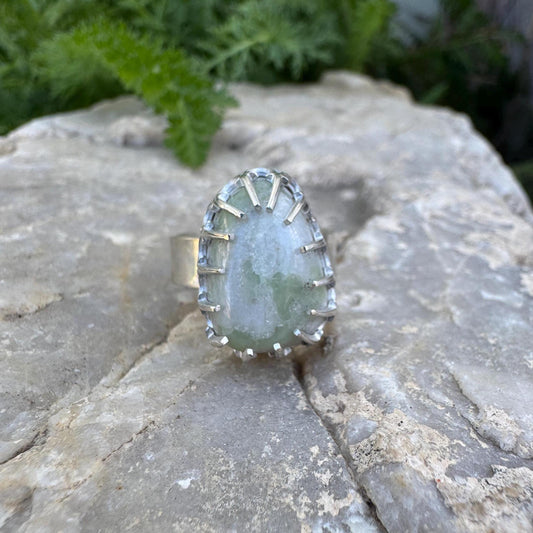serpentine sterling silver ring (size 7)