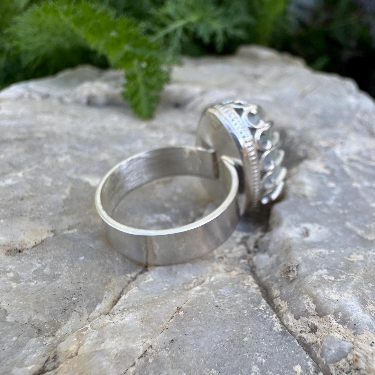 serpentine sterling silver ring (size 7)